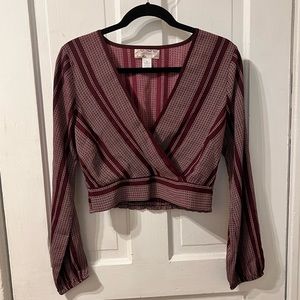 Band of Gypsies Wrap Crop Blouse